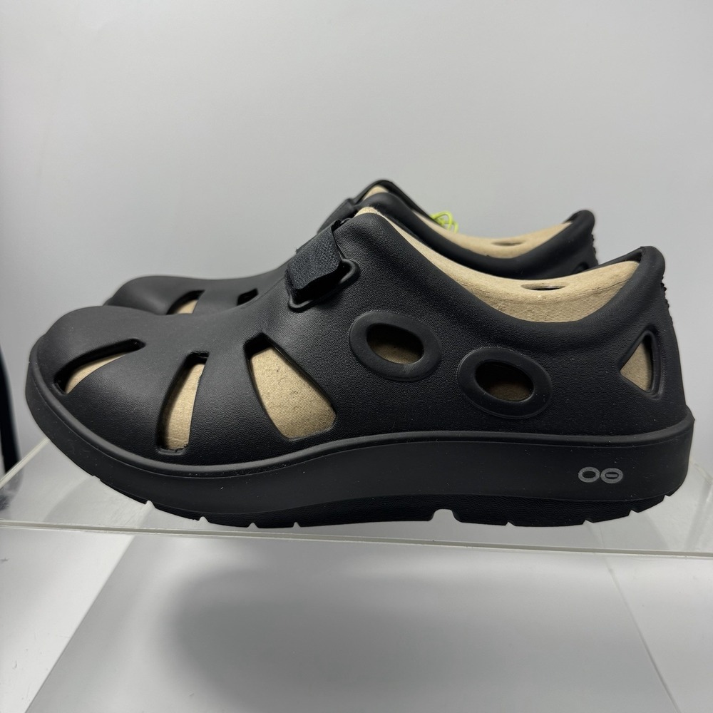 Brand New Oofos Oocandoo Recovery Shoe Sandal Triple Black Men's Size 11